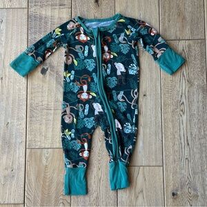 Little Sleepies Monkeying Around Bamboo Zippy size Newborn
